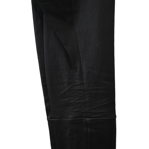 The Row Leather Leggings Medium Black Ankle Zip Straight Leg Pull On Pants - Picture 8 of 13